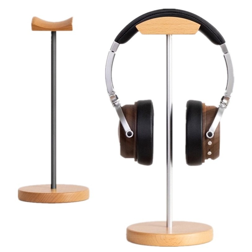 Desk Setup Gaming - Support pour casque en bois de