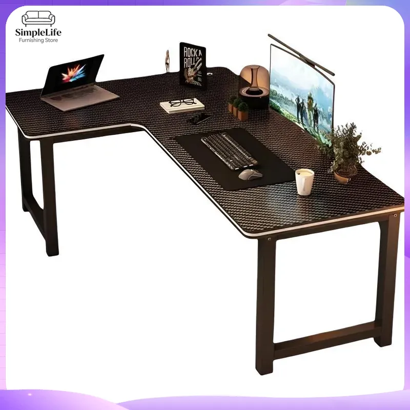 Desk Setup L Shaped - Bureau d'angle pour jeux vidéo, bureau