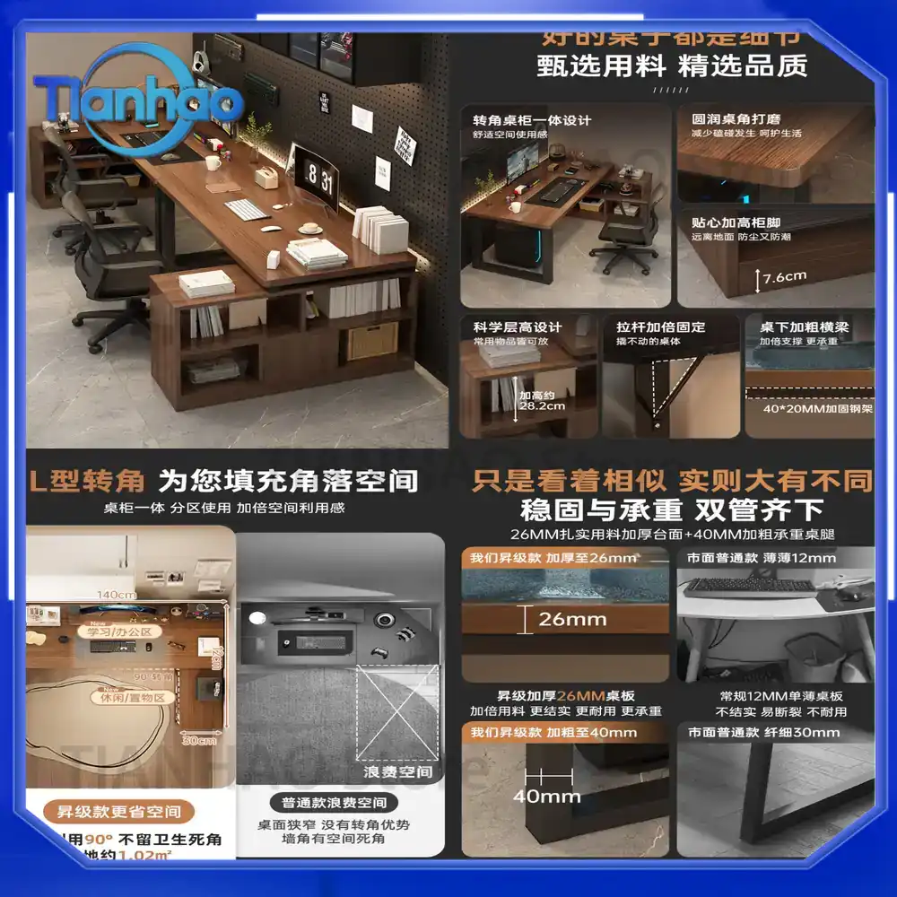 Desk Setup L Shaped - Bureau de jeu en forme de