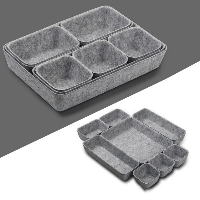 Desk Setup Organizer - Boîte de rangement en feutre pour