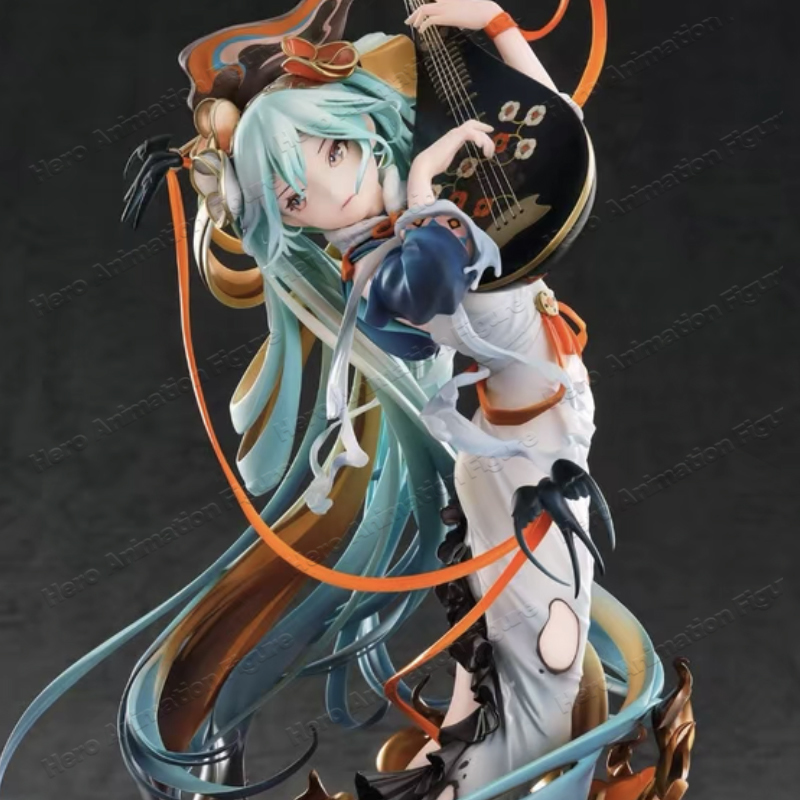 Desk Setup Tv - Figurine Hatsune Miku à cheveux longs
