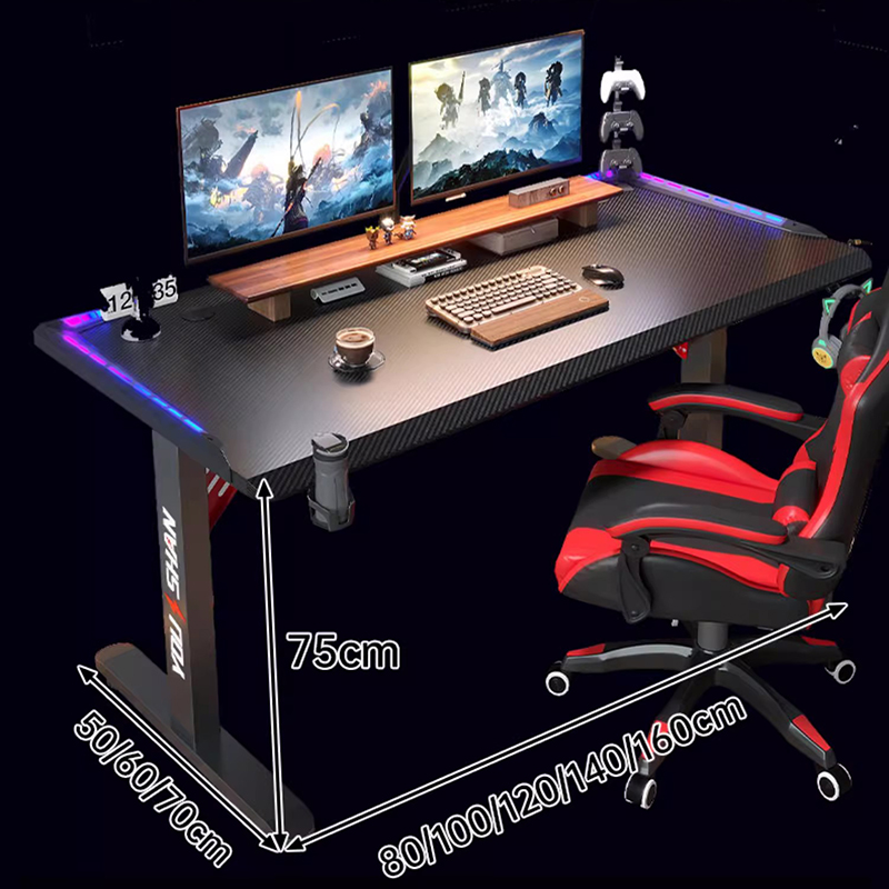 Desk Setup L Shaped - Table élévatrice pour ordinateur, hauteur réglable,