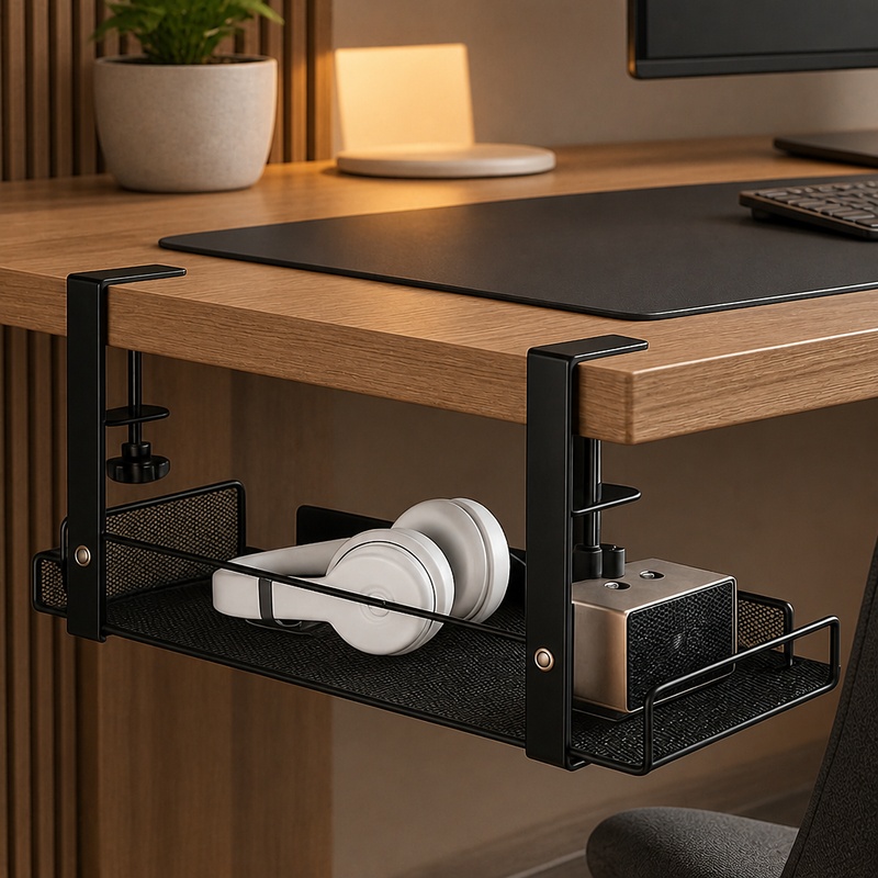 Desk Setup Organizer - Plateau de gestion des câbles en
