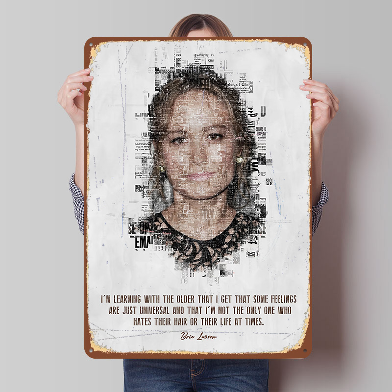 Desk Setup Quotes - Affiche en métal avec citation de