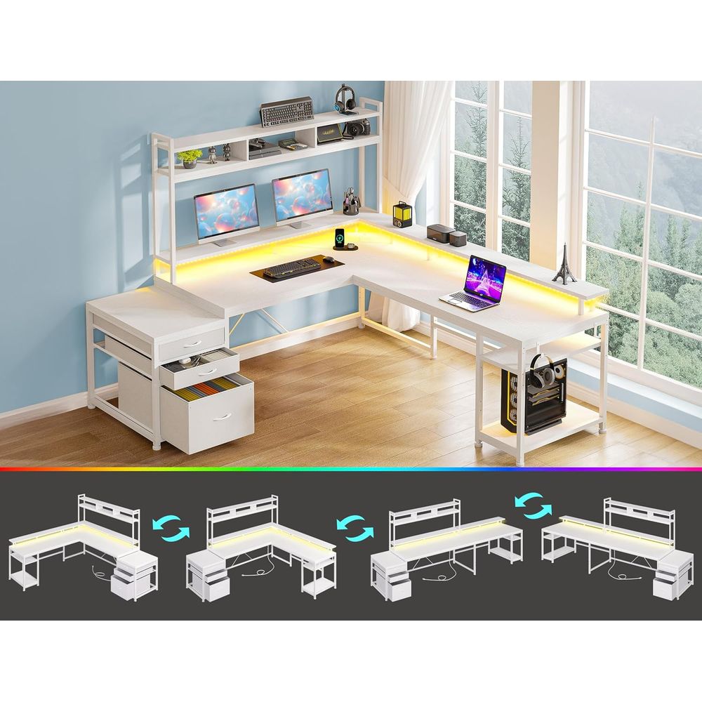 Bureau en L de 104 pouces pour - Desk Setup L Shaped avis et prix