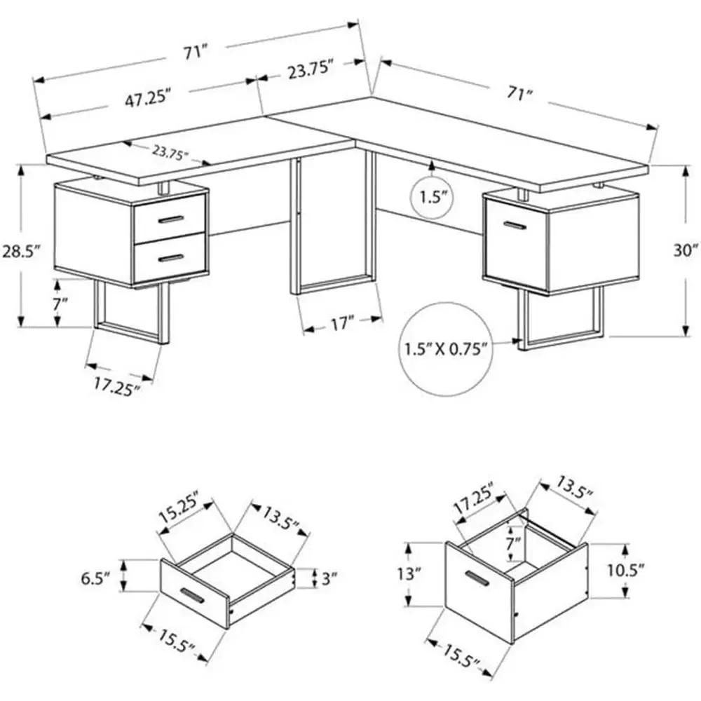 Bureau d'ordinateur en forme d - Desk Setup L Shaped avis et prix