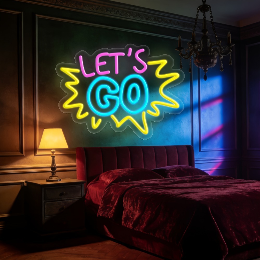 LET'S GO Enseigne néon LED mul - Desk Setup Quotes avis et prix
