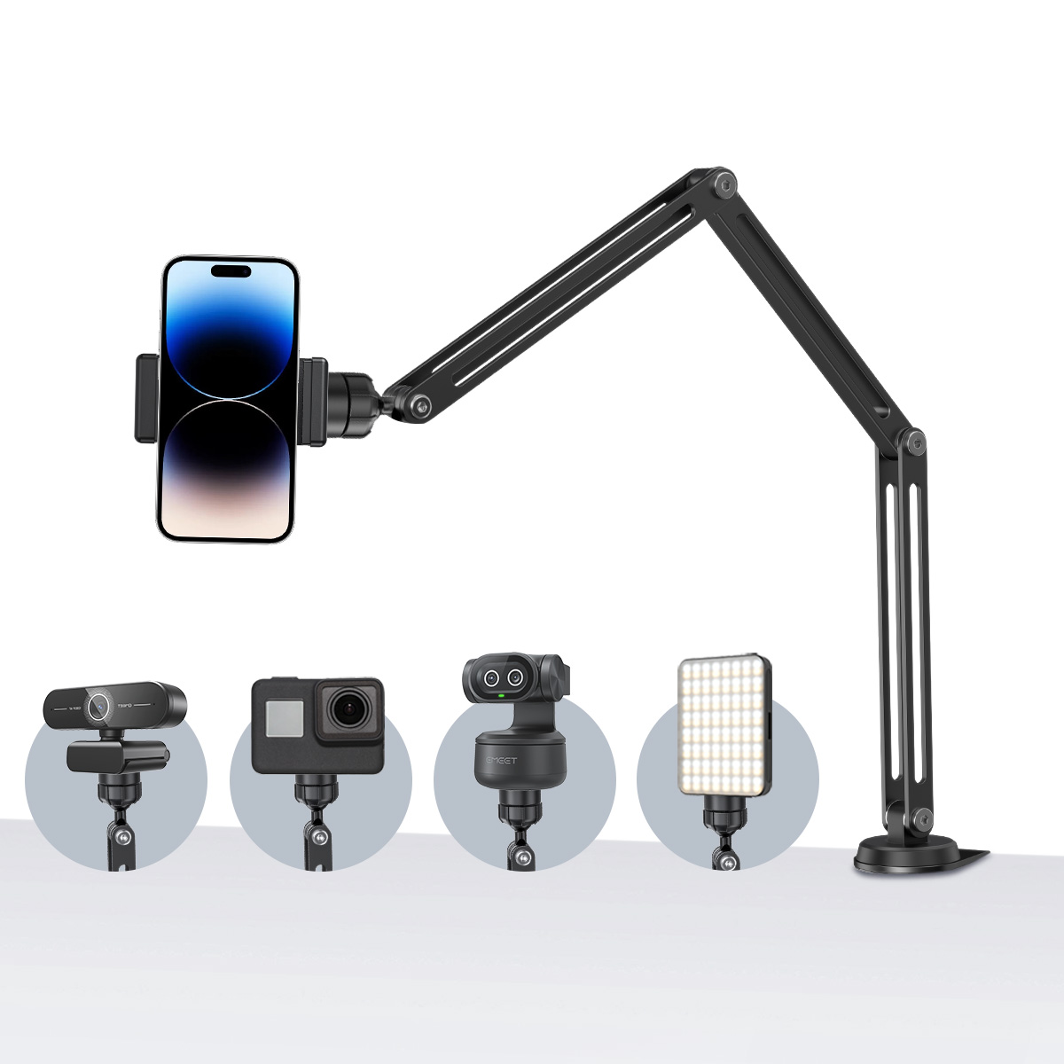 Bras articulé réglable EMEET,  - Desk Setup With Mic avis et prix