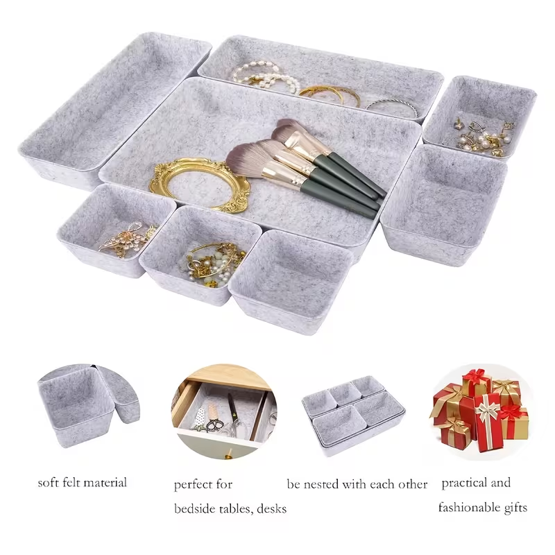 Boîte de rangement en feutre p - Desk Setup Organizer avis et prix