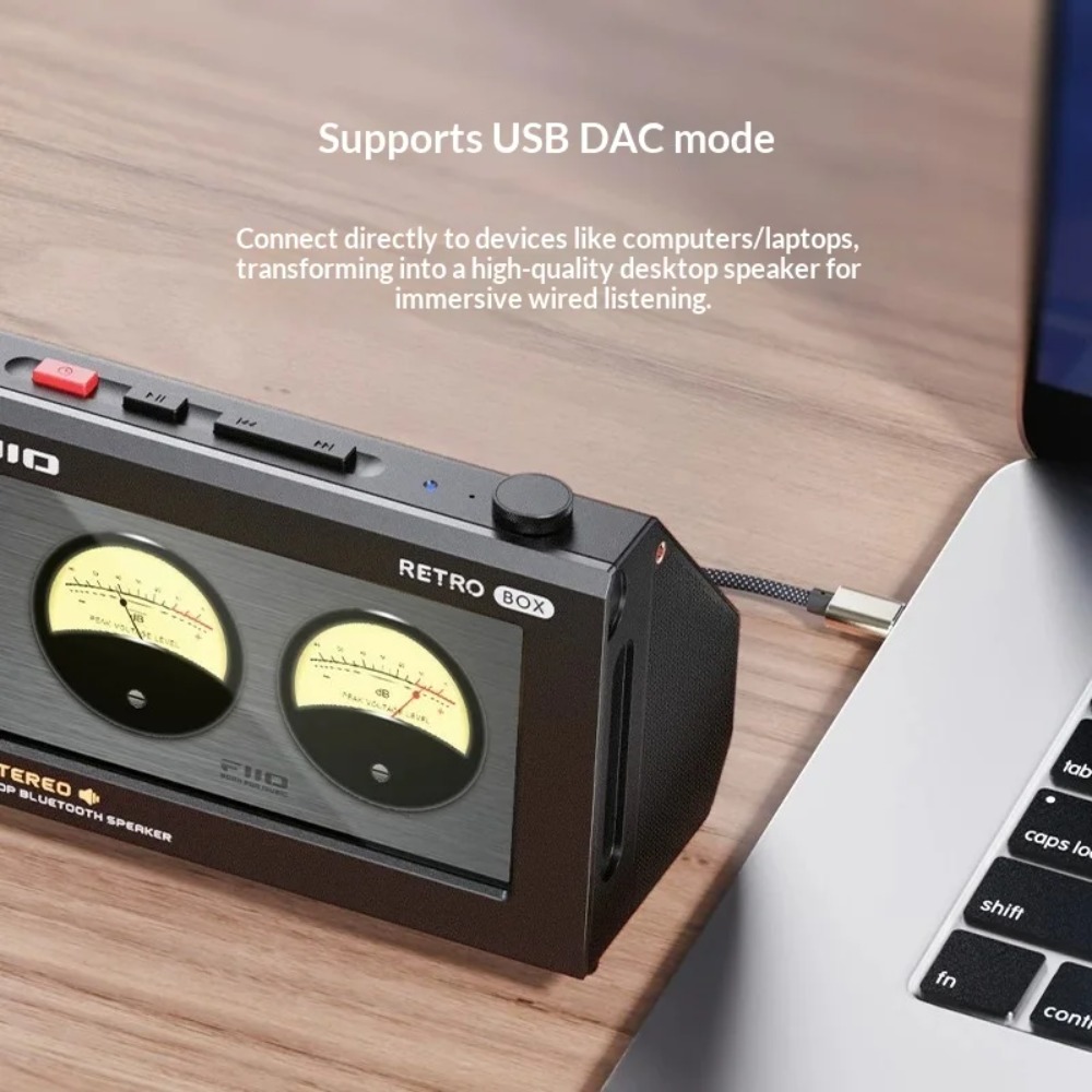 FiiO RETRO BOX – Enceinte Stér - Speaker Desk Setup avis et prix