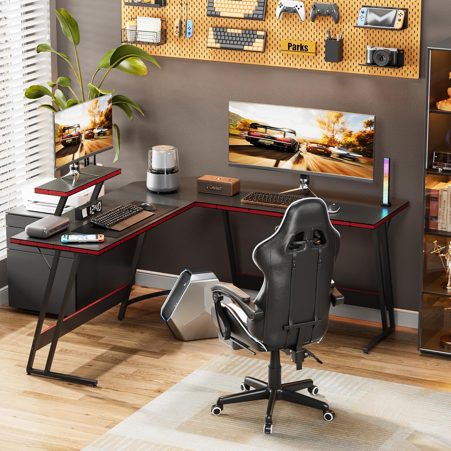 Bureau de jeu en forme de L ré - Desk Setup L Shaped avis et prix