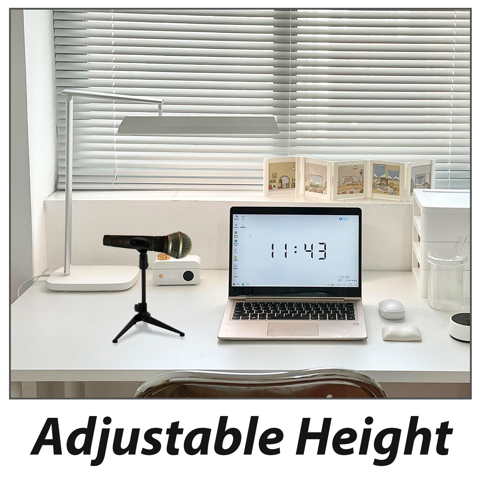Trépied de microphone en alumi - Desk Setup With Mic avis et prix